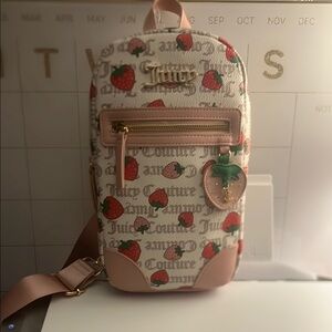 Juicy Couture Cream and Pink 
Crossbody with Whimsical Design